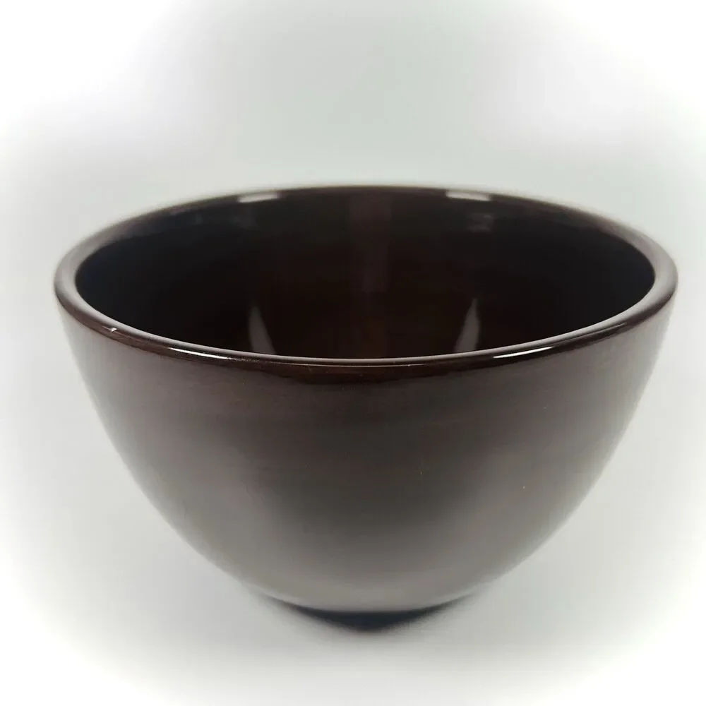 Set Of 2 Pottery Barn Sausalito Dark Chocolate Brown Cereal Soup Bowls 6